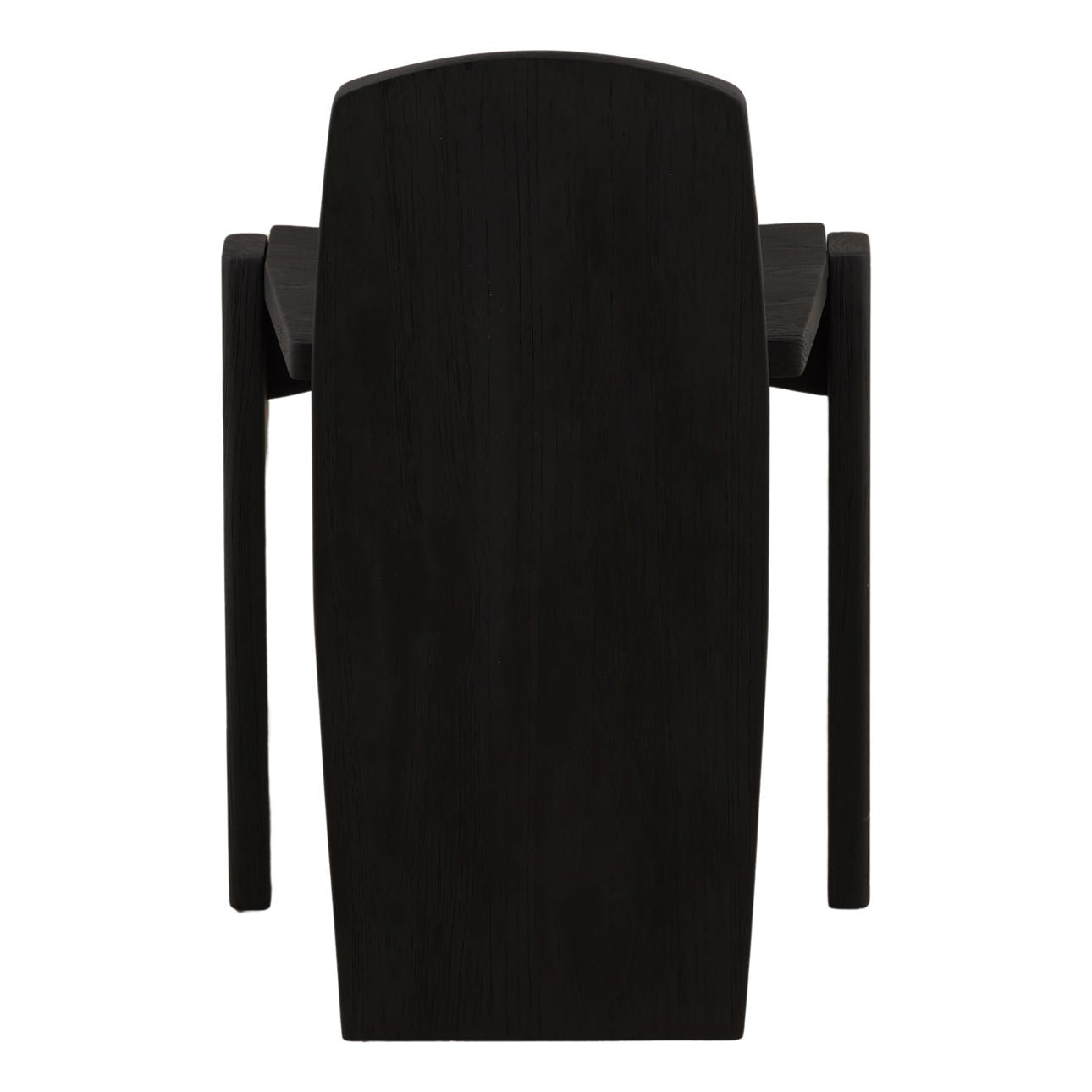 Black Teak Wood Stool 18 in Wide