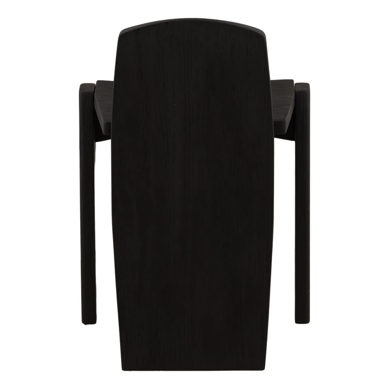 Black Teak Wood Stool 18 in Wide