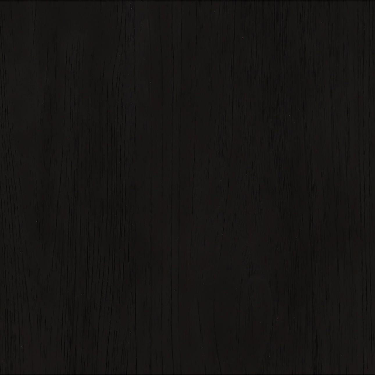 Black Teak Wood Stool 18 in Wide