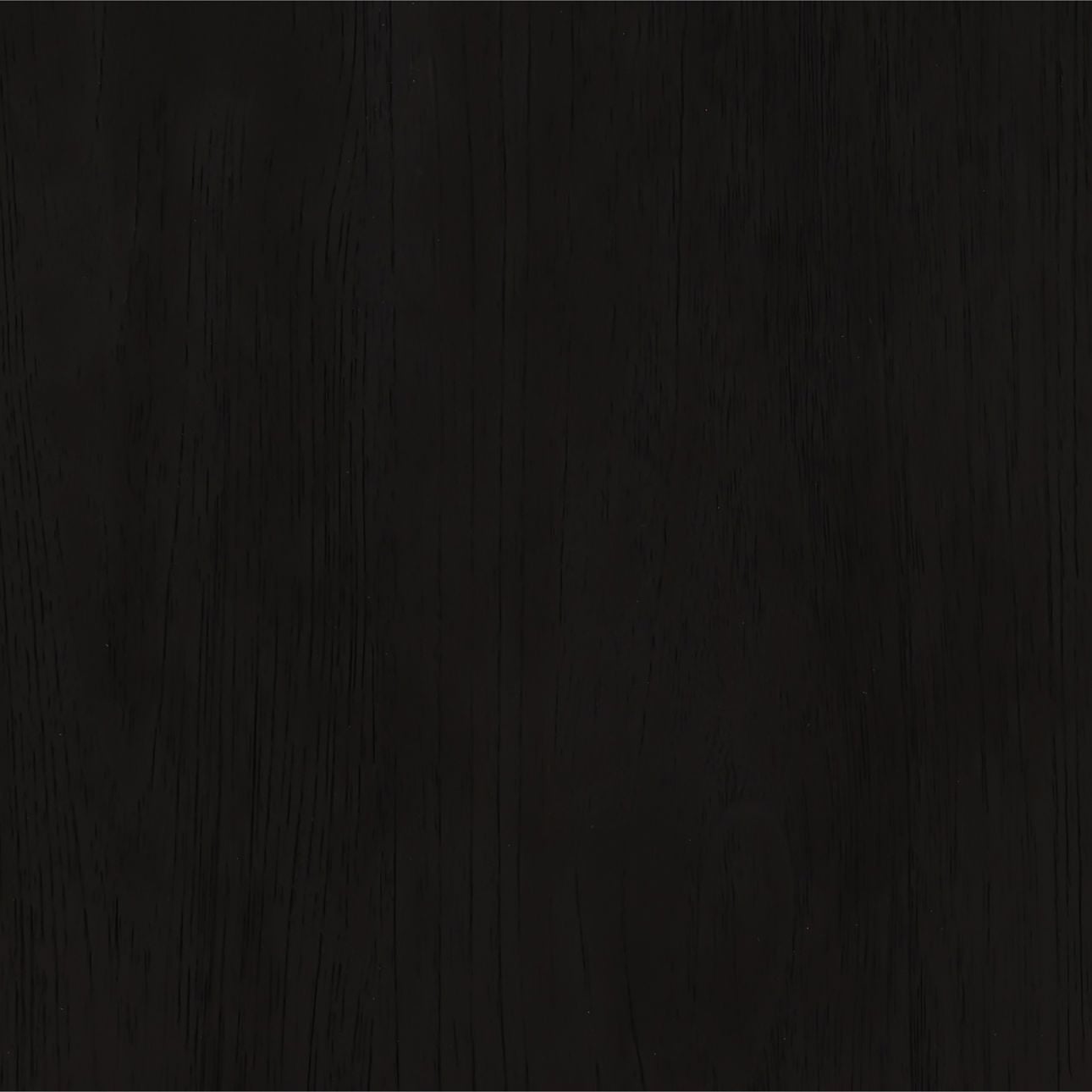 Black Teak Wood Stool 18 in Wide