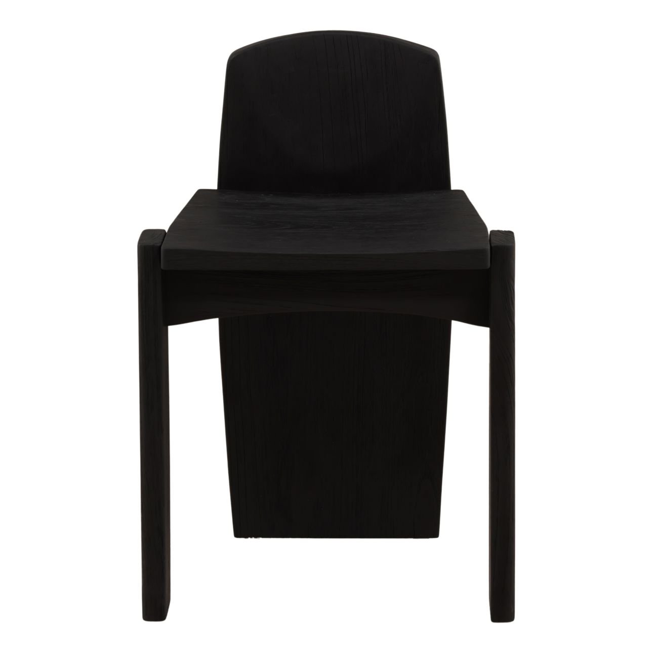 Black Teak Wood Stool 18 in Wide