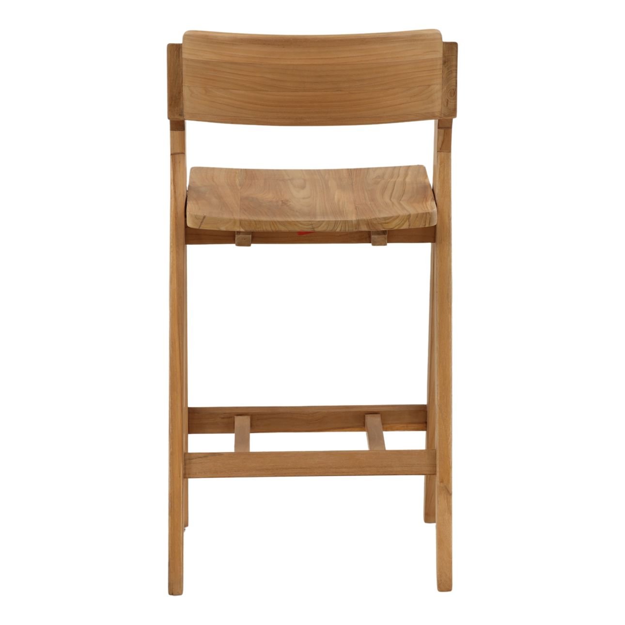 Natural Teak Wood Barstool 20.5 in Wide