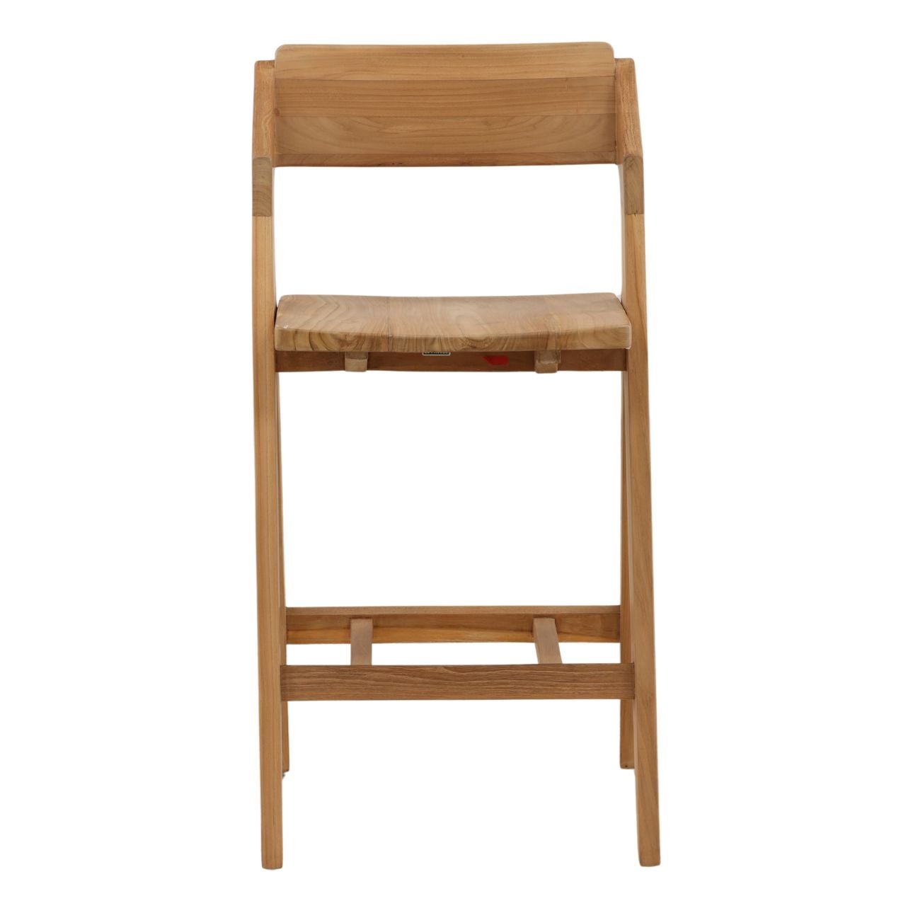 Natural Teak Wood Barstool 20.5 in Wide