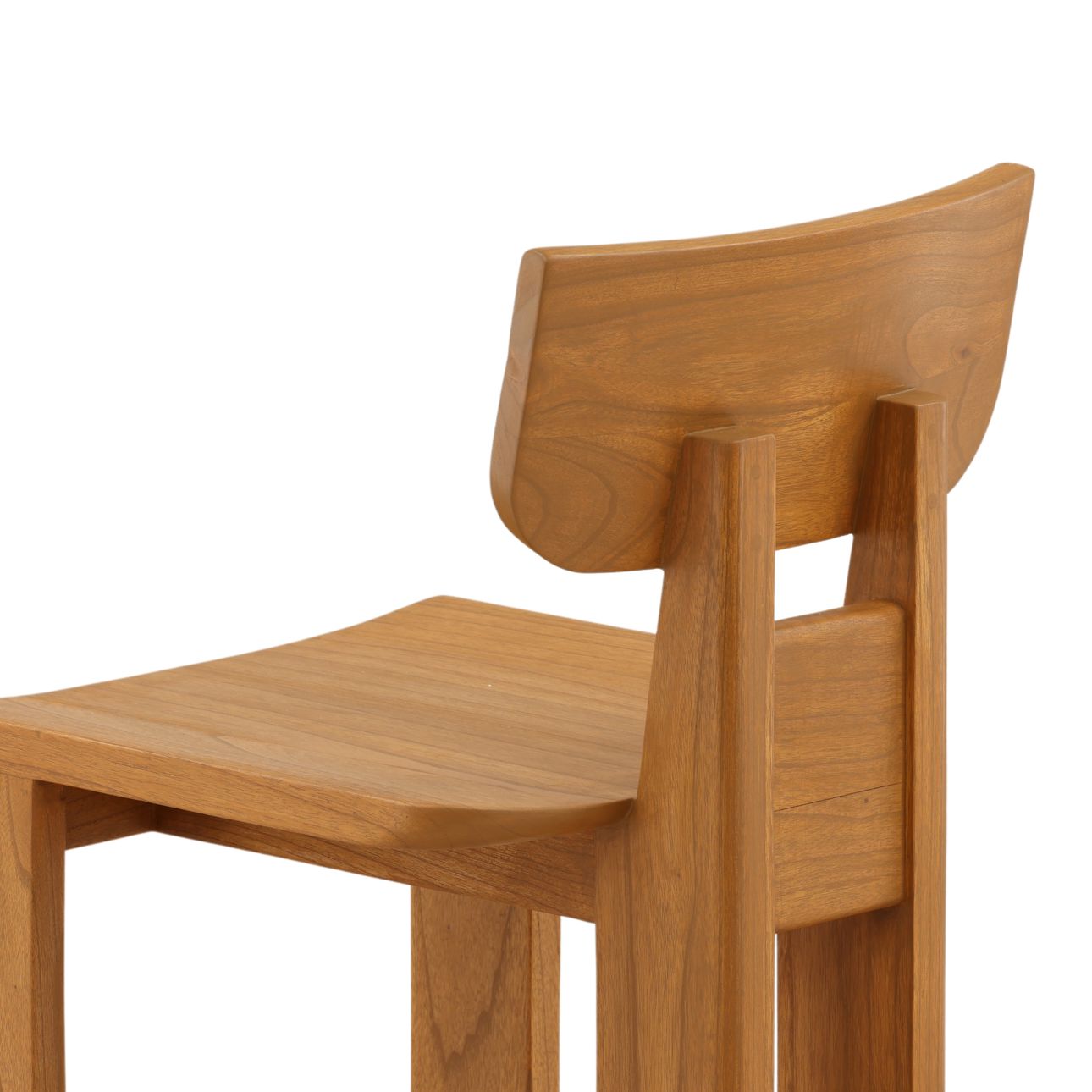 Natural Mindi Wood Stool 18 in Wide