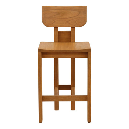 Natural Mindi Wood Stool 18 in Wide