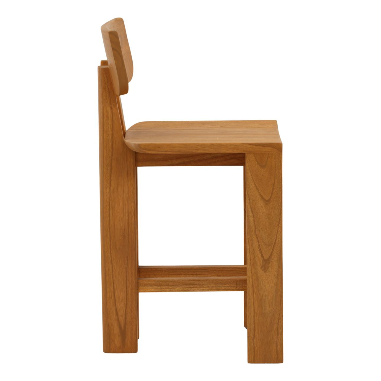 Natural Mindi Wood Stool 18 in Wide