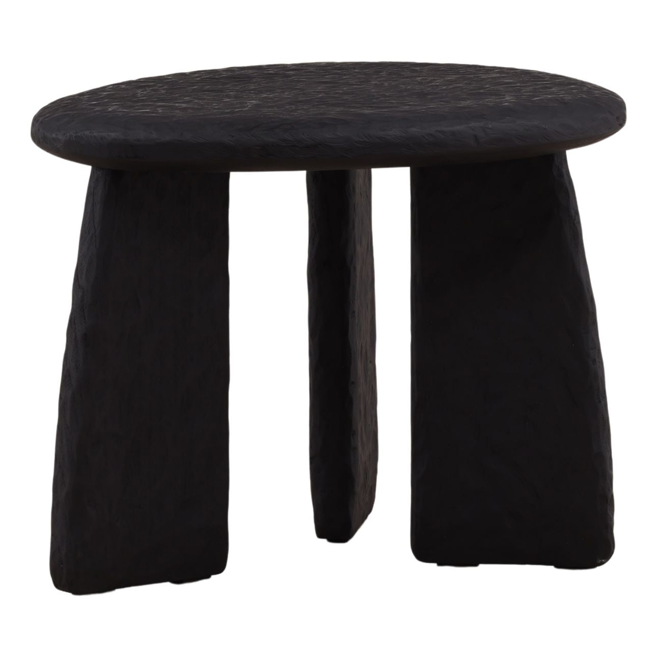 Black Mindi Wood Table 19.5 in Wide