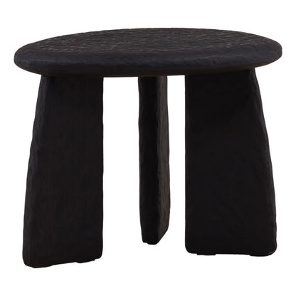 Black Mindi Wood Table 19.5 in Wide