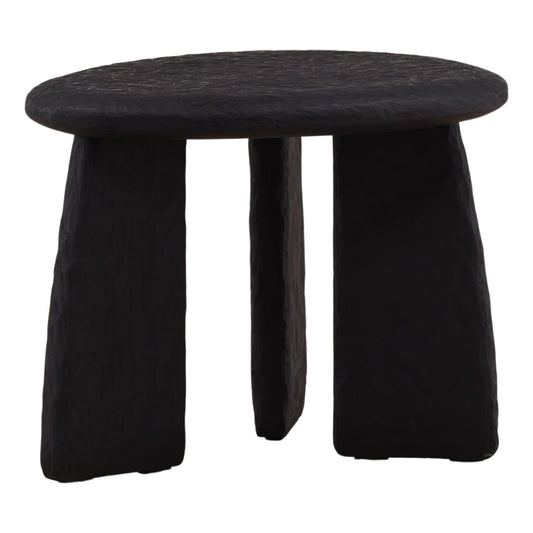 Black Mindi Wood Table 19.5 in Wide