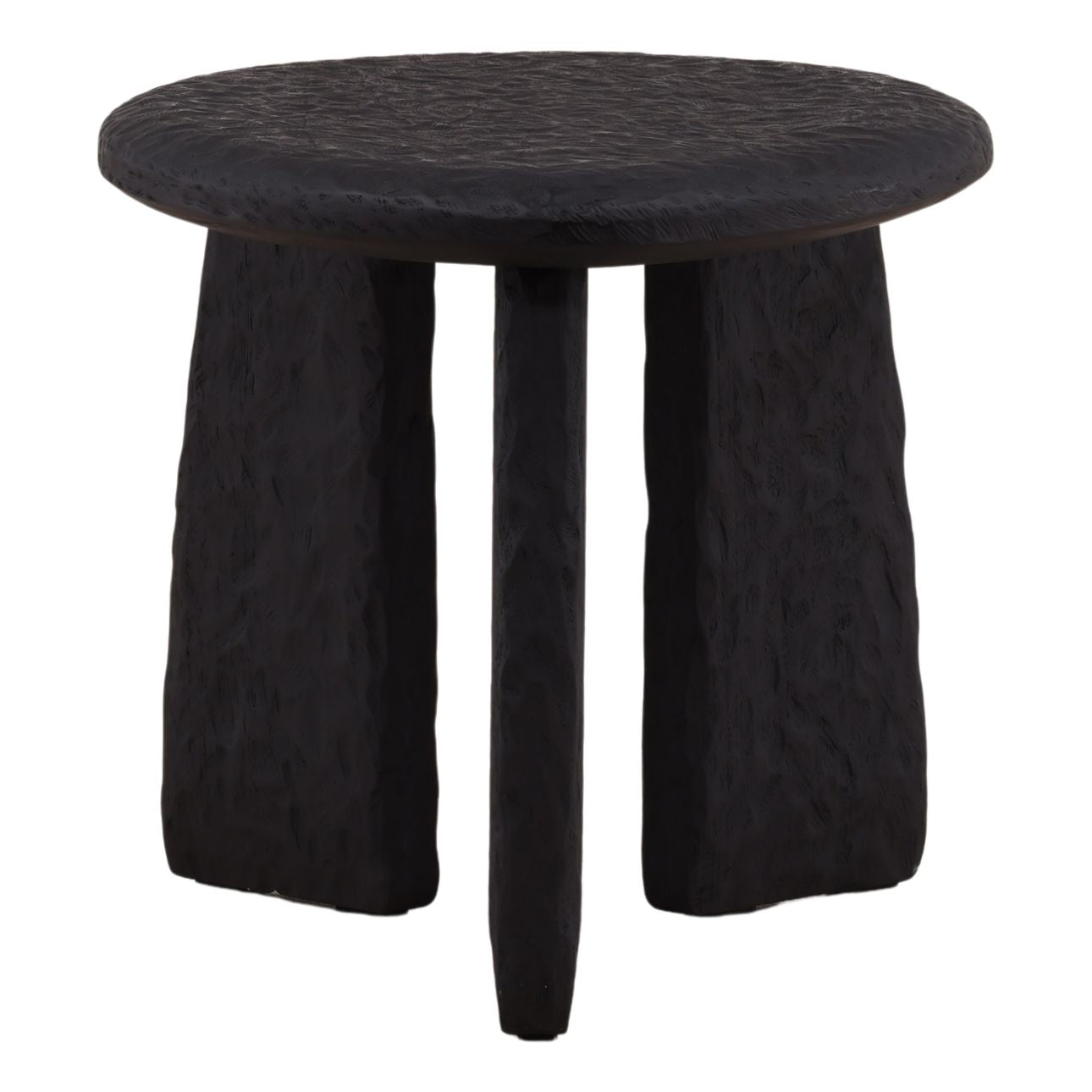 Black Mindi Wood Table 19.5 in Wide