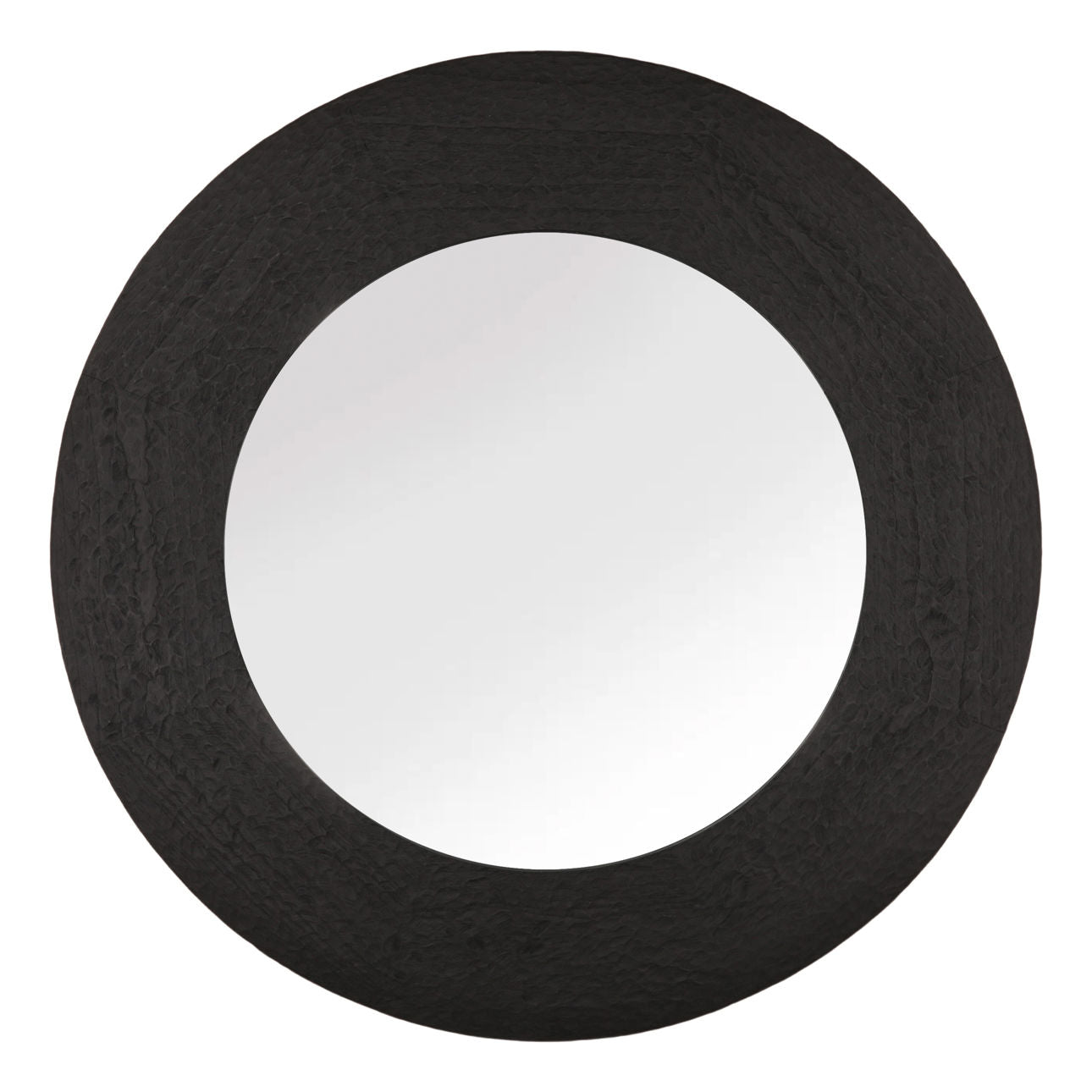 Black Mindi Wood Mirror 55 in Wide