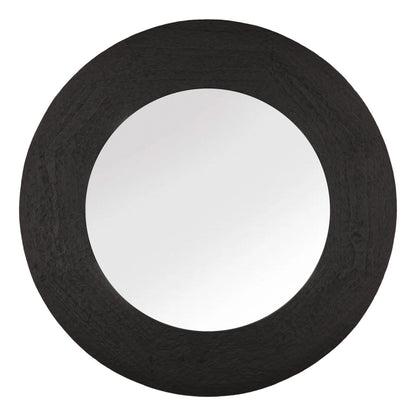 Black Mindi Wood Mirror 55 in Wide