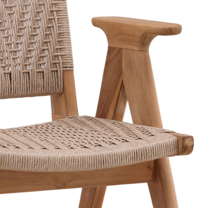 Signature Synthetic Rope and Teak Wood Dining Chair