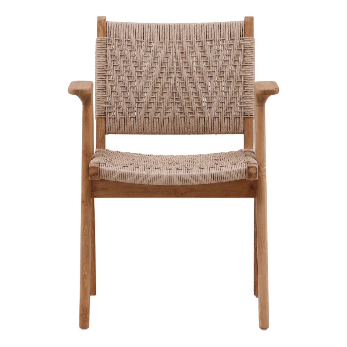 Signature Synthetic Rope and Teak Wood Dining Chair