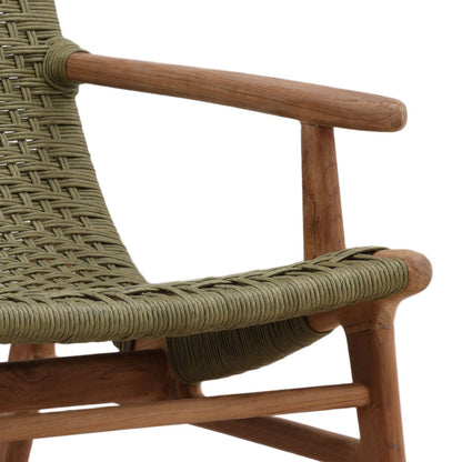 Modern Synthetic Rope and Teak Wood Outdoor Furniture