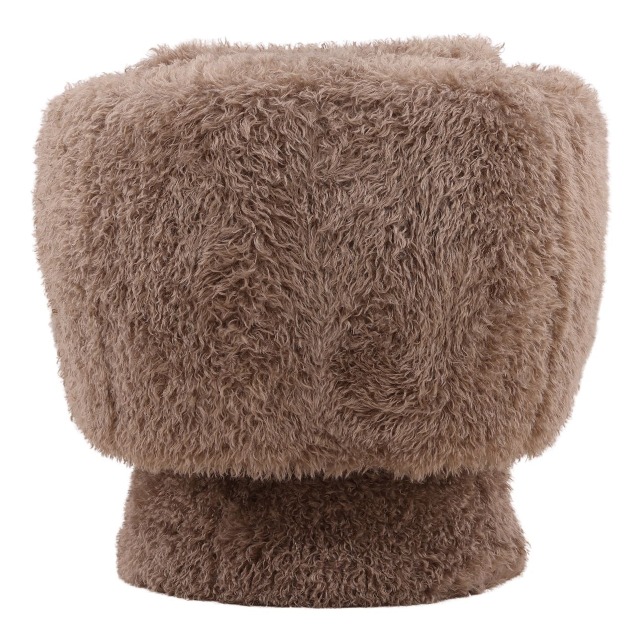 Taupe Faux Fur Fabric Chair 29.5 in Wide