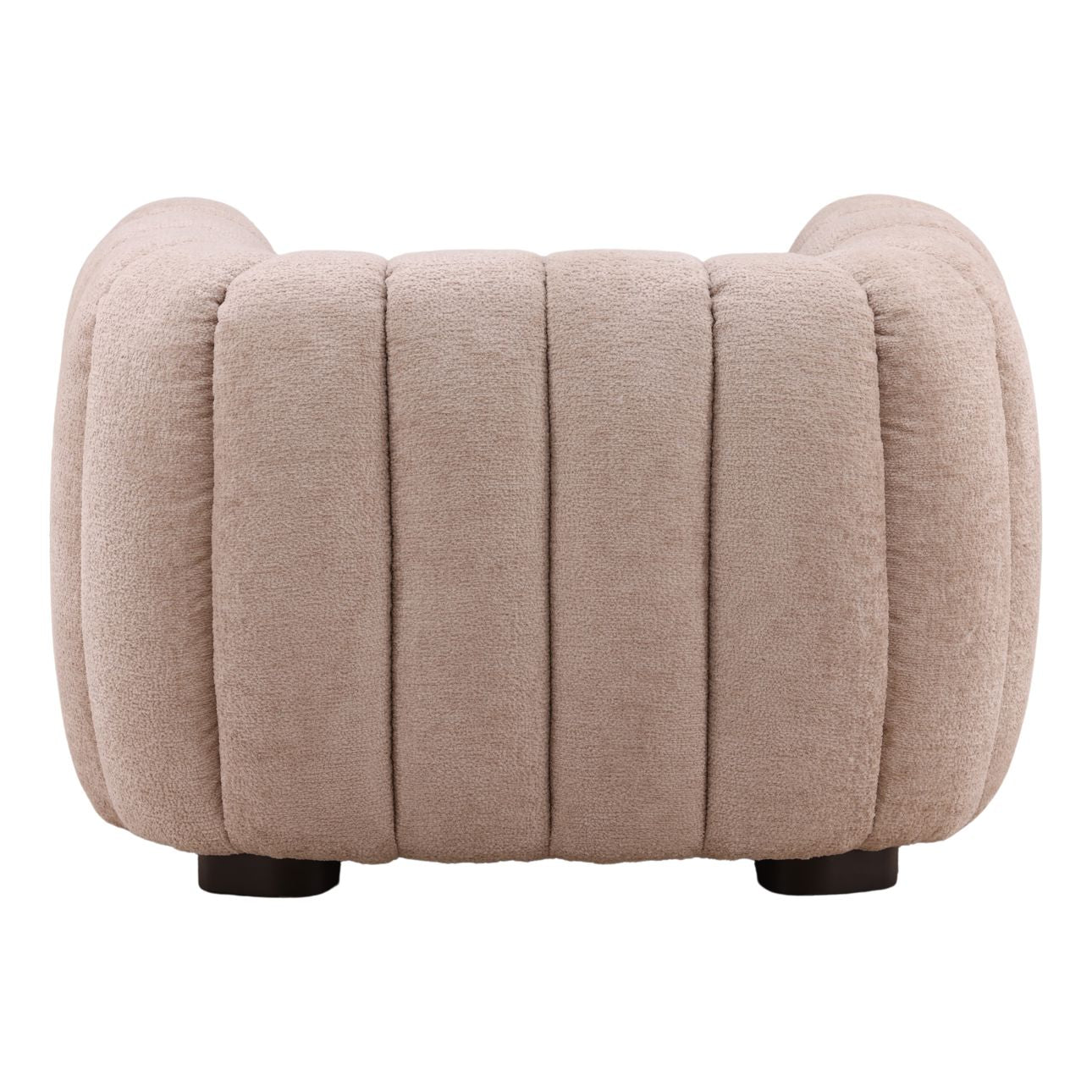 Sand Plain Woven Chenille Fabric Chair 43.5 in Wide