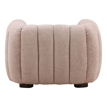 Sand Plain Woven Chenille Fabric Chair 43.5 in Wide