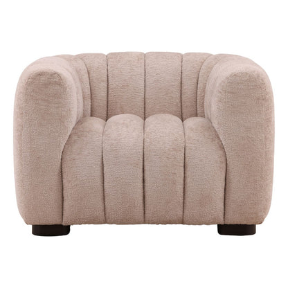 Sand Plain Woven Chenille Fabric Chair 43.5 in Wide