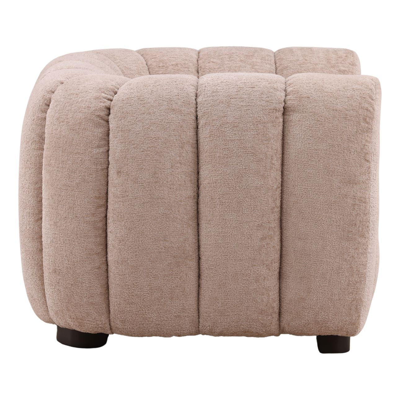 Sand Plain Woven Chenille Fabric Chair 43.5 in Wide