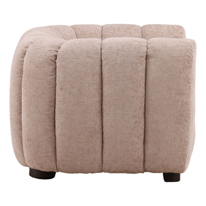 Sand Plain Woven Chenille Fabric Chair 43.5 in Wide