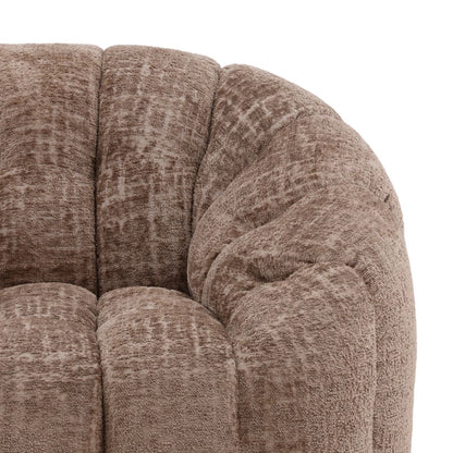 Brown Textured Chenille Fabric Chair 42 in Wide