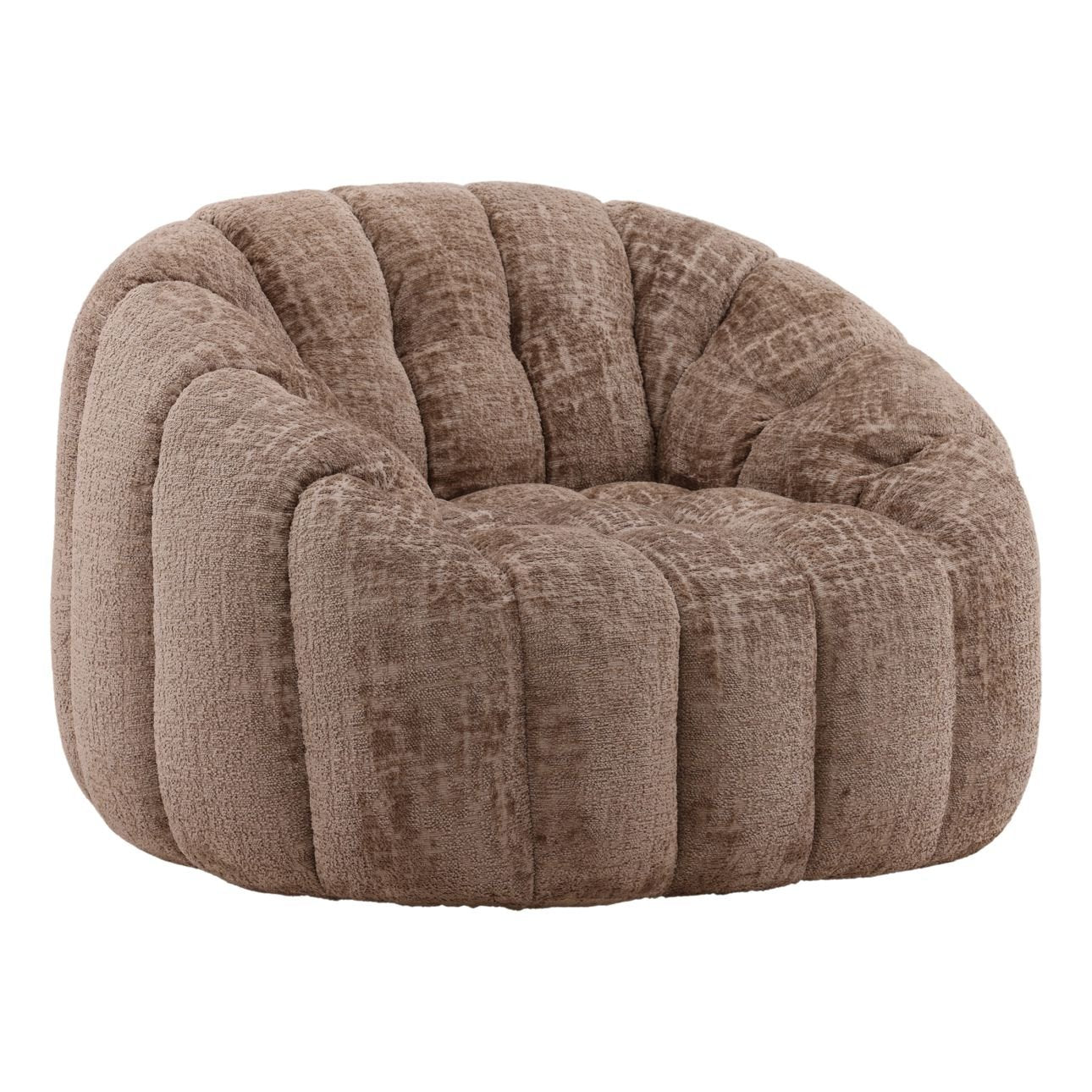 Brown Textured Chenille Fabric Chair 42 in Wide