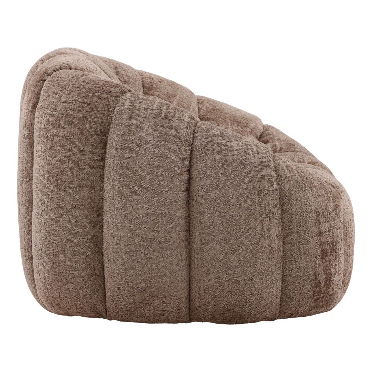 Brown Textured Chenille Fabric Chair 42 in Wide
