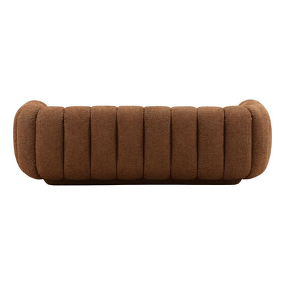 Eva Brown Chenille Fabric Sofa 94.5 in Wide