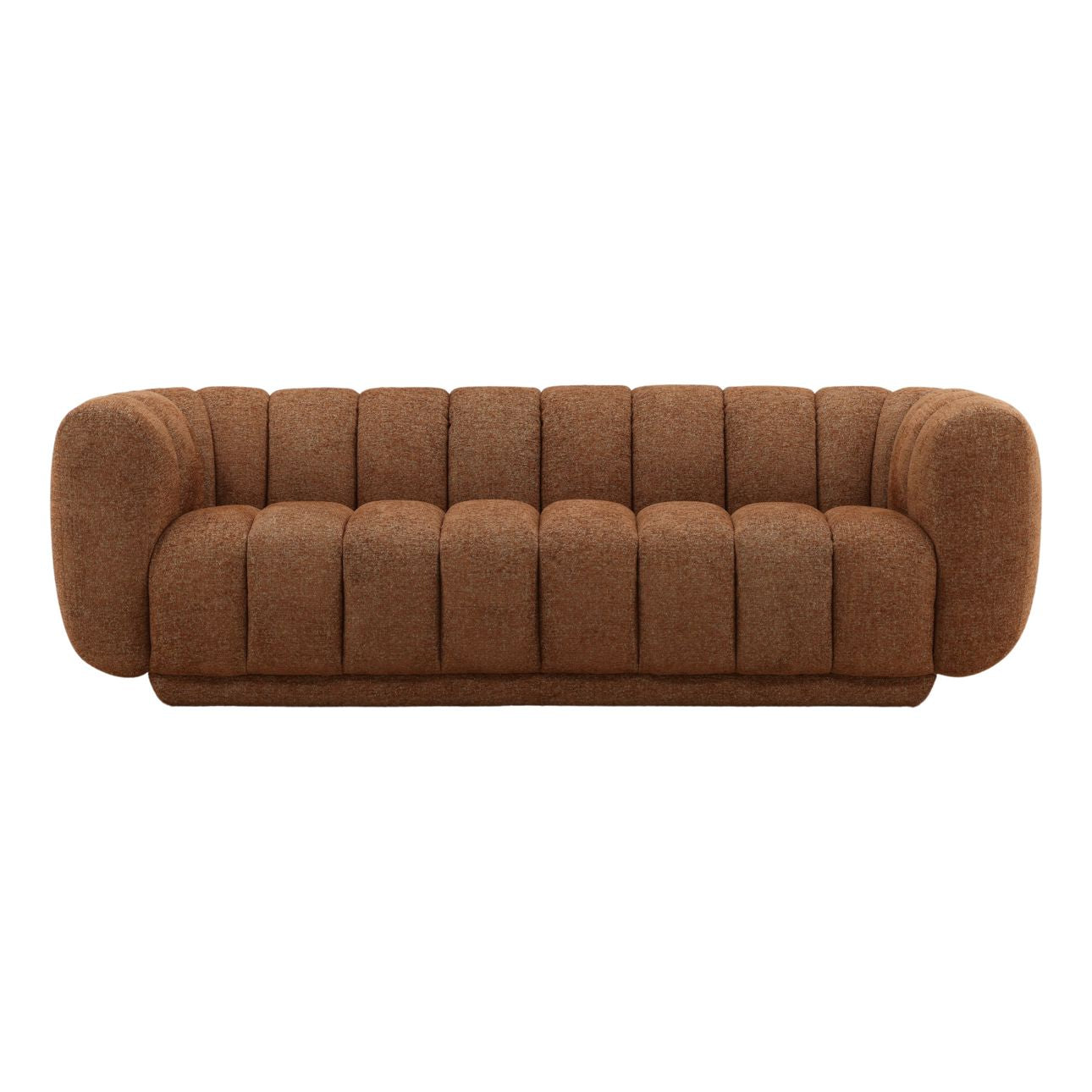 Eva Brown Chenille Fabric Sofa 94.5 in Wide