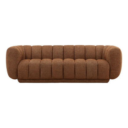 Eva Brown Chenille Fabric Sofa 94.5 in Wide
