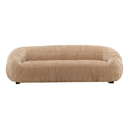 Crafted Ruched Velvet Fabric Sofa
