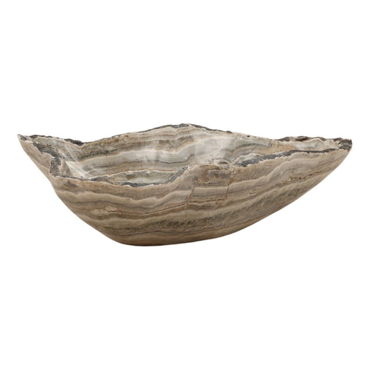 Natural Onyx Stone Bowl 12 in Wide