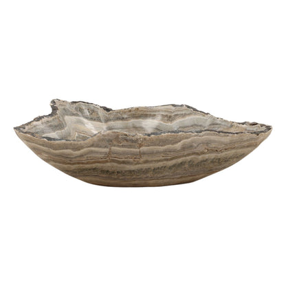 Natural Onyx Stone Bowl 12 in Wide