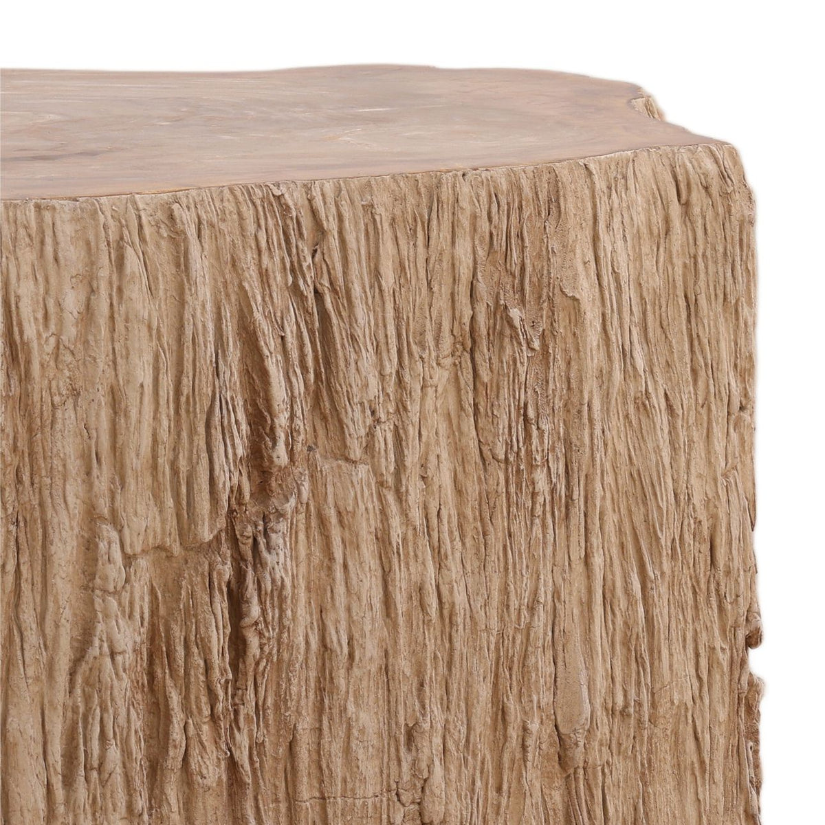 Curated Petrified Wood and Resin Coffee Table