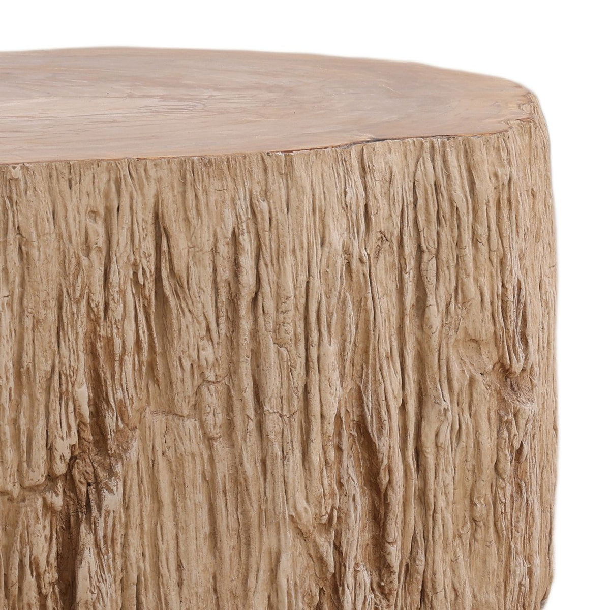 Curated Petrified Wood and Resin Coffee Table
