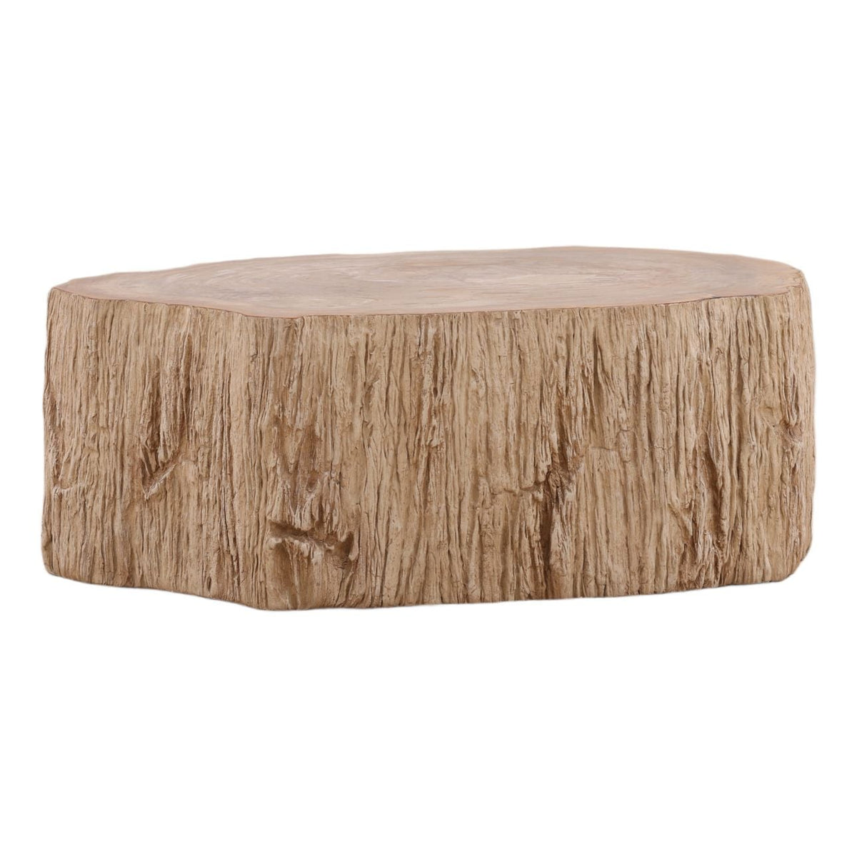 Curated Petrified Wood and Resin Coffee Table