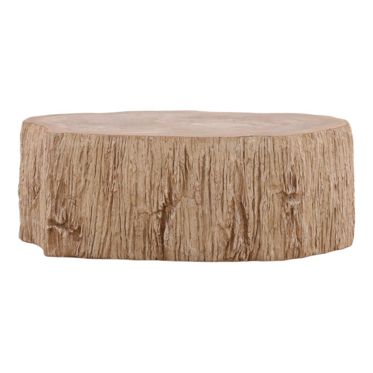 Curated Petrified Wood and Resin Coffee Table