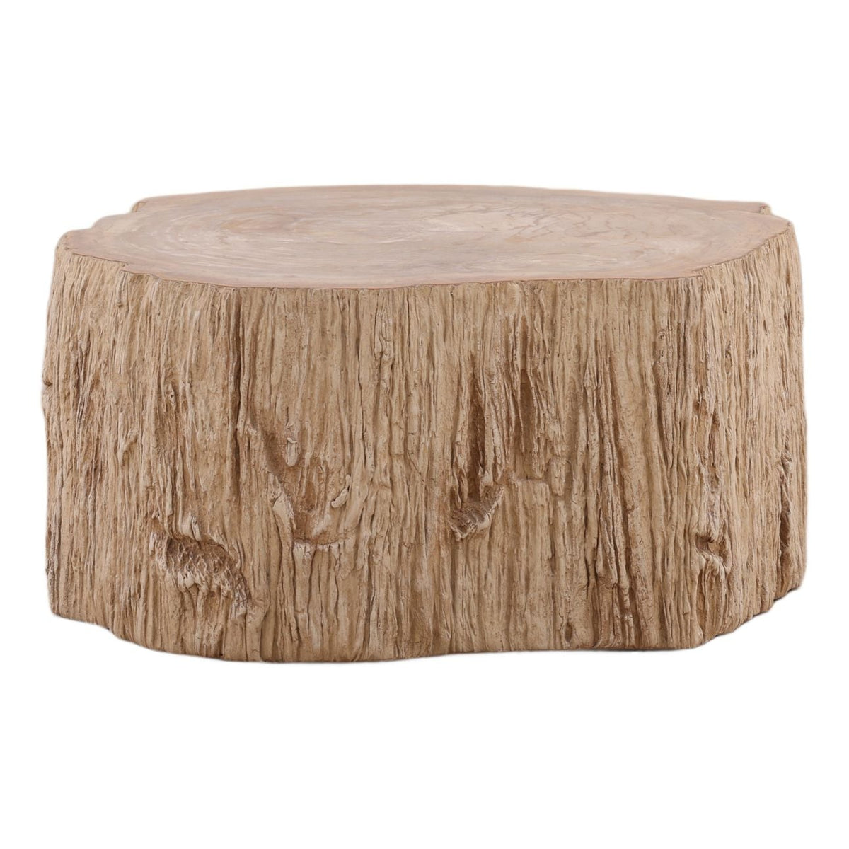 Curated Petrified Wood and Resin Coffee Table