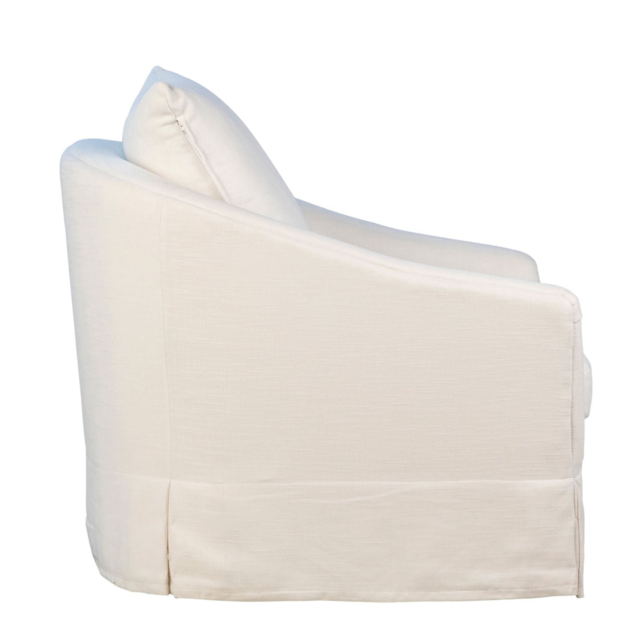 Natural White Rayon Linen Upholstery Chair 33 in Wide