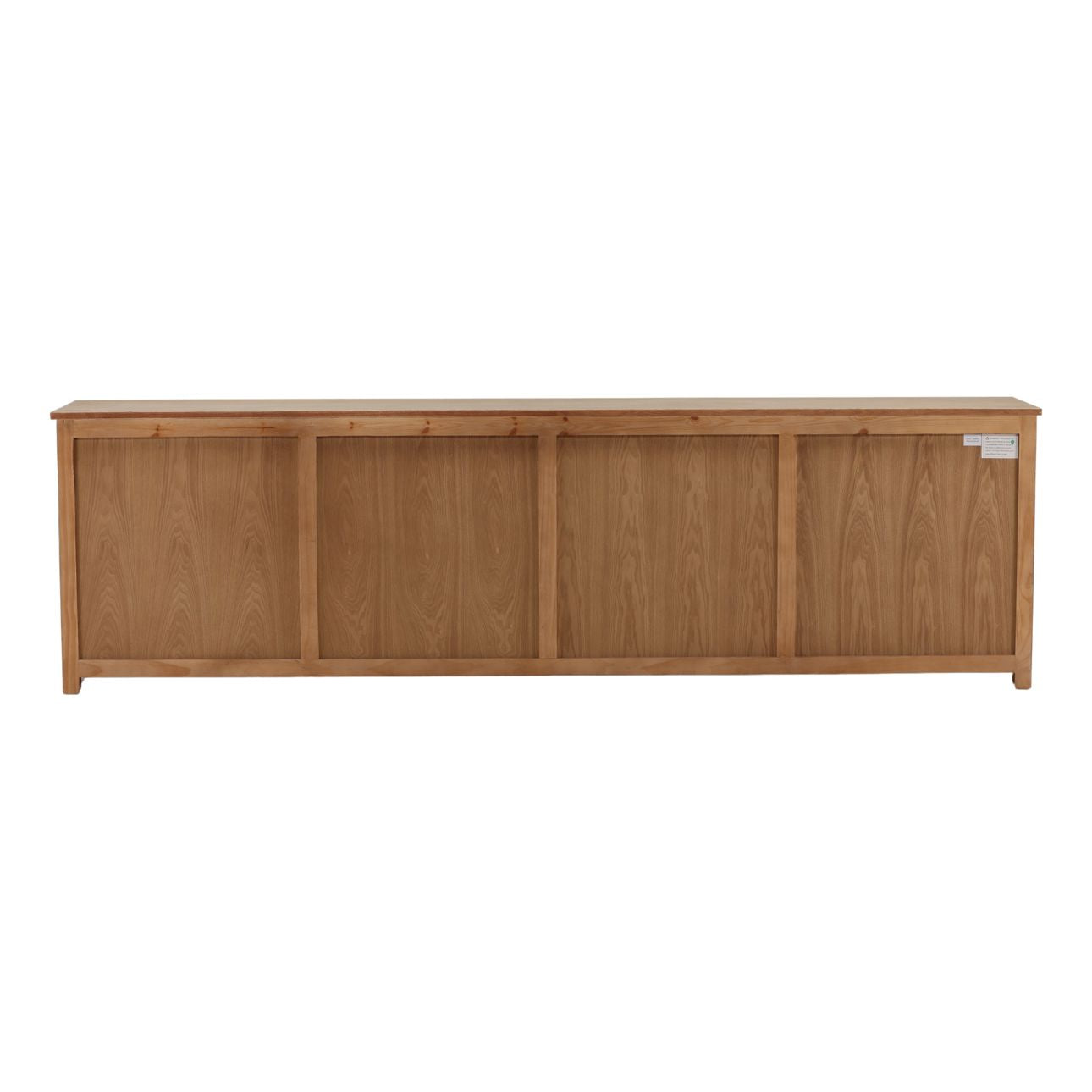 Light Warm Wash Sealed Finish Reclaimed Pine Wood Sideboard 109.5 in Wide