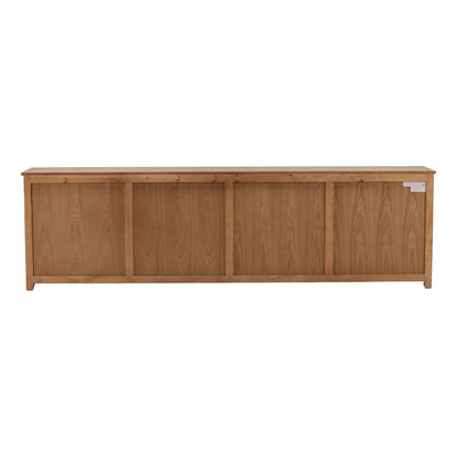 Light Warm Wash Sealed Finish Reclaimed Pine Wood Sideboard 109.5 in Wide