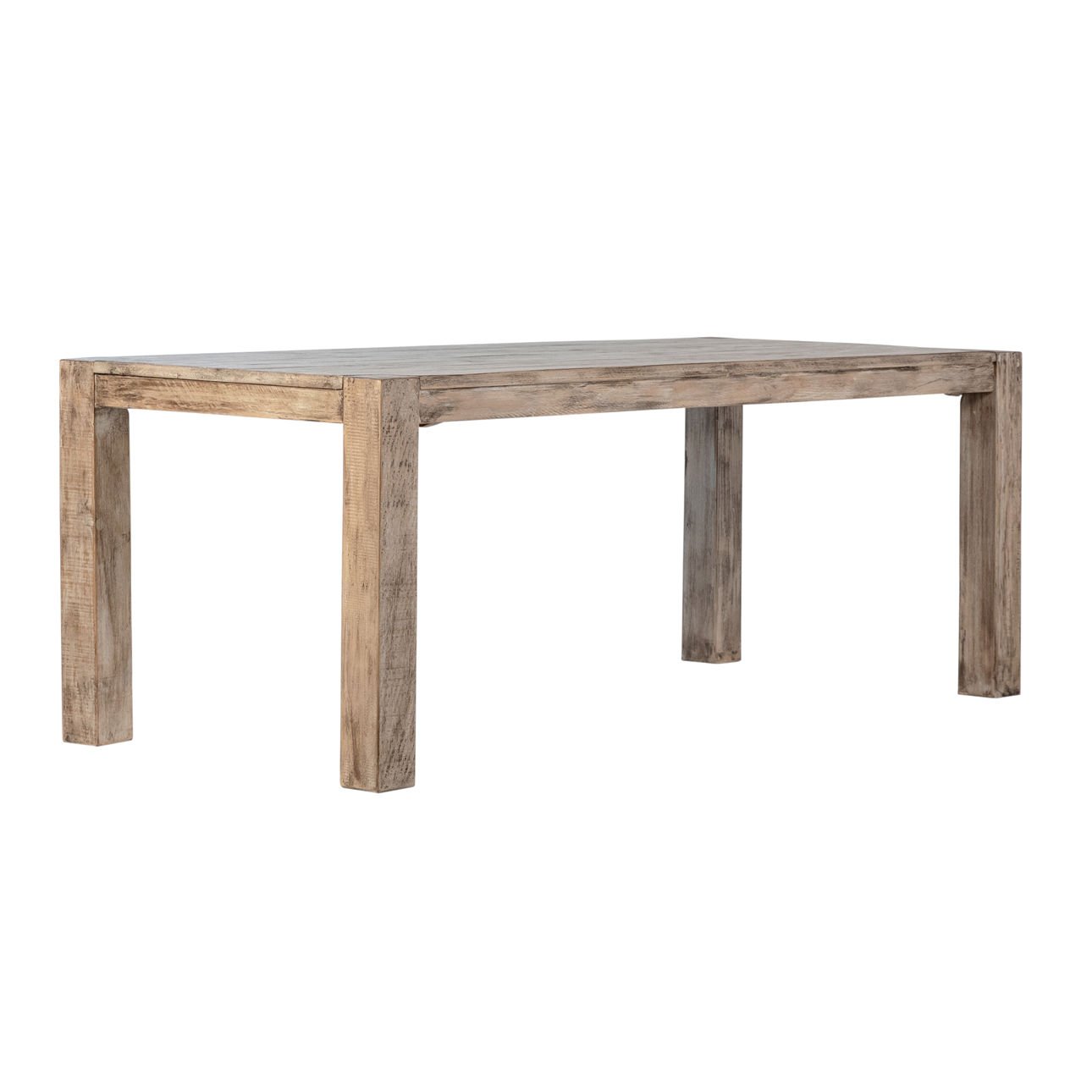 Natural Warm Wash with Water Base Sealed Finish Reclaimed Pine Wood Table 79 in Wide
