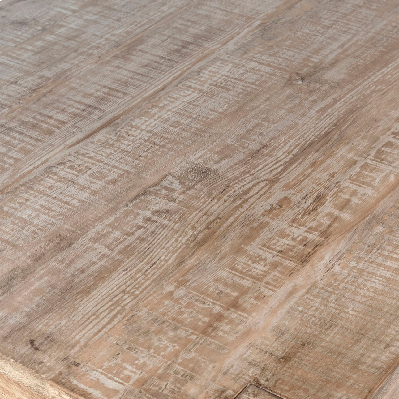 Natural Warm Wash with Water Base Sealed Finish Reclaimed Pine Wood Table 79 in Wide