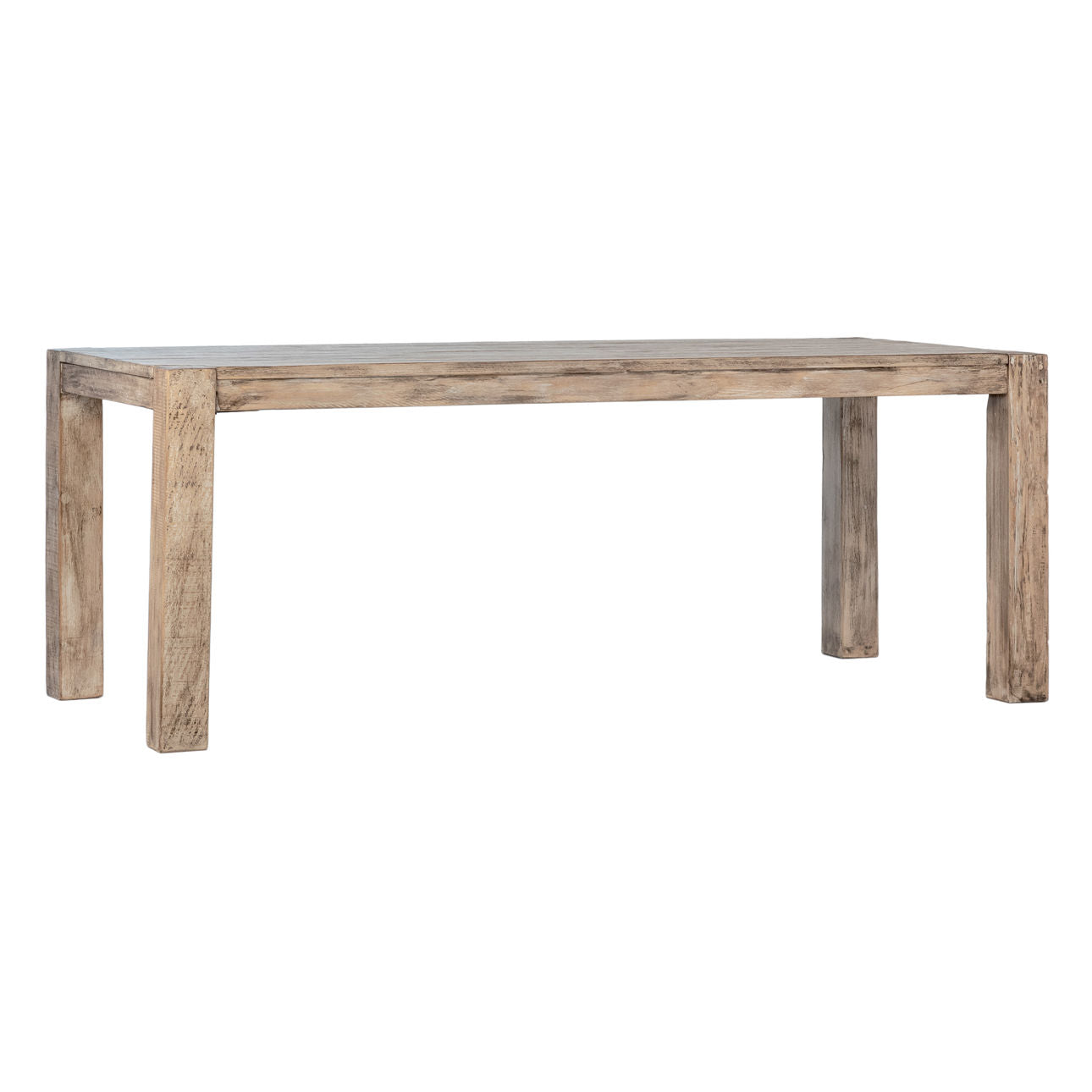 Natural Warm Wash with Water Base Sealed Finish Reclaimed Pine Wood Table 79 in Wide