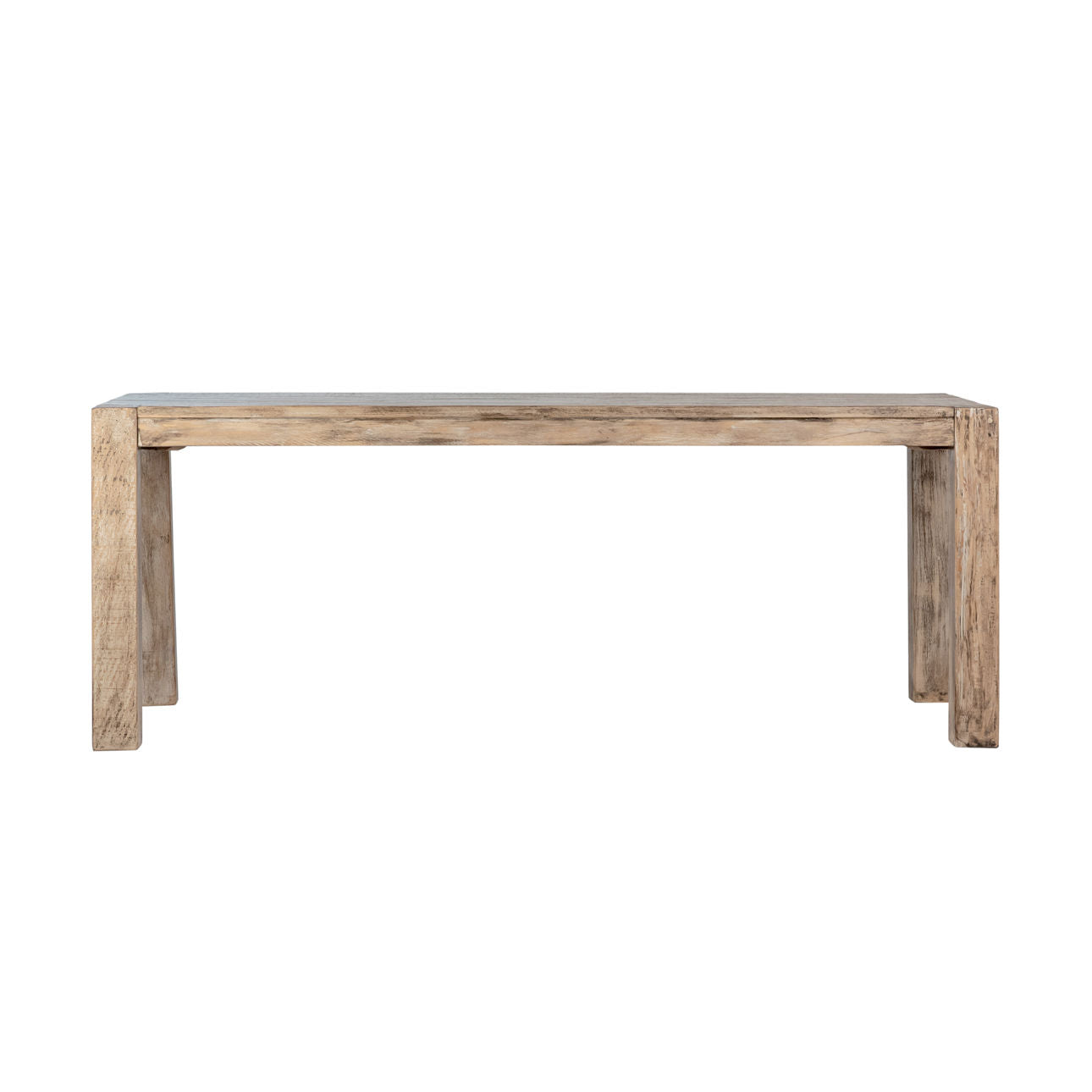Natural Warm Wash with Water Base Sealed Finish Reclaimed Pine Wood Table 79 in Wide