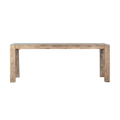 Natural Warm Wash with Water Base Sealed Finish Reclaimed Pine Wood Table 79 in Wide