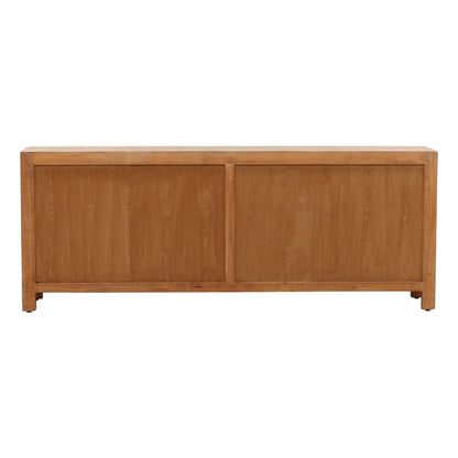 Natural with Water Base Sealed Finish Reclaimed Pine Wood Sideboard 87 in Wide