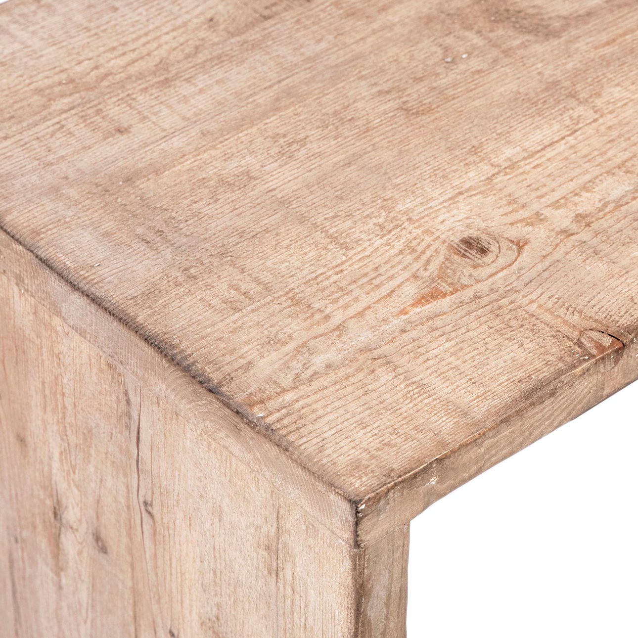 Light Warm Wash Sealed Finish Reclaimed Pine Wood Tables 24 in Wide