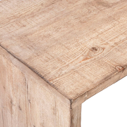 Light Warm Wash Sealed Finish Reclaimed Pine Wood Tables 24 in Wide